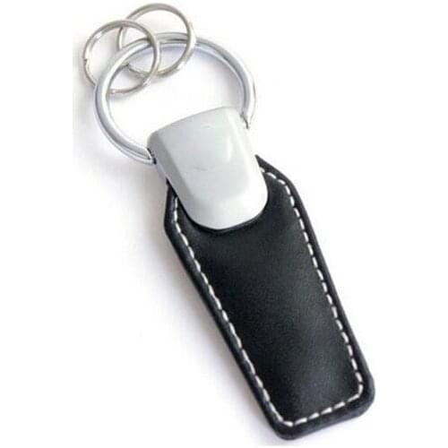 10PCs Leather Car logo key rings For Audi Honda Toyota Lexus Mazda Hyundai Peugeot KIA keychain business key chain ring