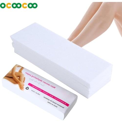 100PCS Removal Nonwoven Depilating Paper Hair Remove Wax Paper Epilator Wax Strips Paper Roll Wax Epilator Hair Remove Tool
