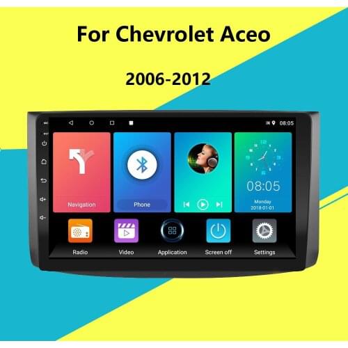 2 Din Car Radio Android 8.1 9 inch Touch screen GPS Navigation Multimedia Player for Chevrolet Aveo 2006-2012