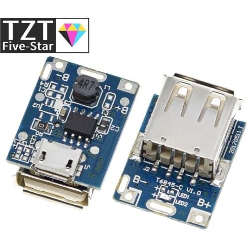 5pcs 5V Boost Converter Step-Up Power Module Lithium Battery Charging Protection Board LED Display USB For DIY Charger 134N3P
