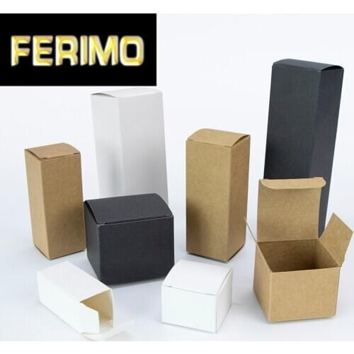 50pcs/packaging box cosmetics packaging gift box essential oil bottle Kraft box white card black card box available custom size