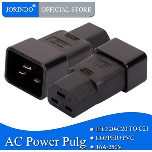 JORINDO IEC 320 C20 to C21 AC Adapter, IEC 20A to 10A,16A to 10A AC Converter,C21 to C20 Power Connector for PUD UPS