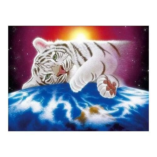 Diamond Painting Kits Tiger 5D DIY Embroidery Full Round Square with AB Drills Animals Home Decoration