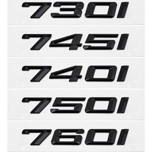 Auto Decal For BMW 7 Series 730i 740i 745i 750i 760i E65 E38 E32 GT Metal Plastic Car Rear Capacity Sticker Emblem Badge Decor