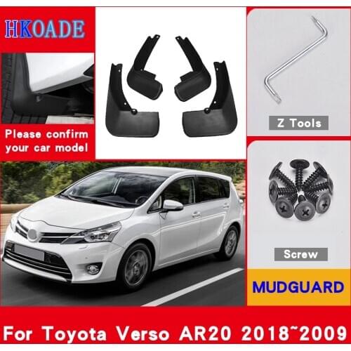 Car Fender Mud Flaps For Toyota Verso AR20 2018 - 2009 Mudguards Splash Guards Fender Mudflaps Car Fender Accessories