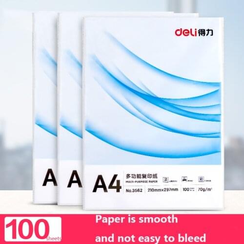 A4 Paper Printing Copy Paper 70g Single Pack Of 100 A4 Multi-function Printing Paper Home Office Supplies Student Drill Draft