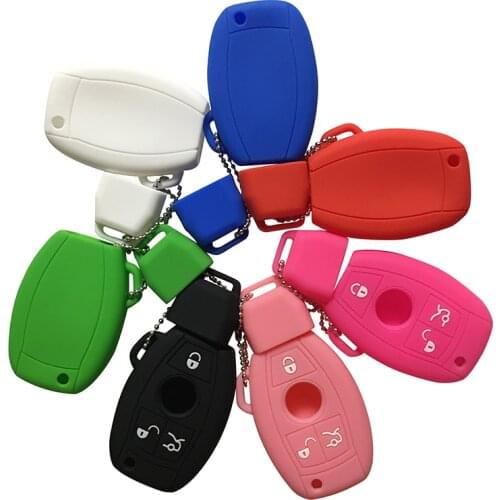 Key Fob Case for Mercedes Benz C Class W204 GLC 260 C200 CLA GLA 200 W203 W211 CLK C180 E200 AMG Cute Key Cover Key Case Car