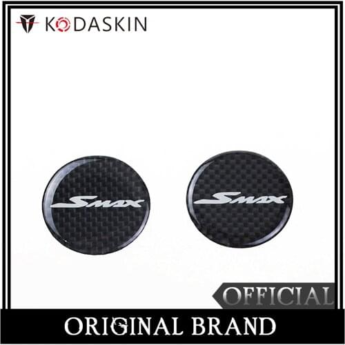 KODASKIN Motorcycle 3D Carbon Timing Belt Cover Front and Rear Round Decal for Yamaha SMAX