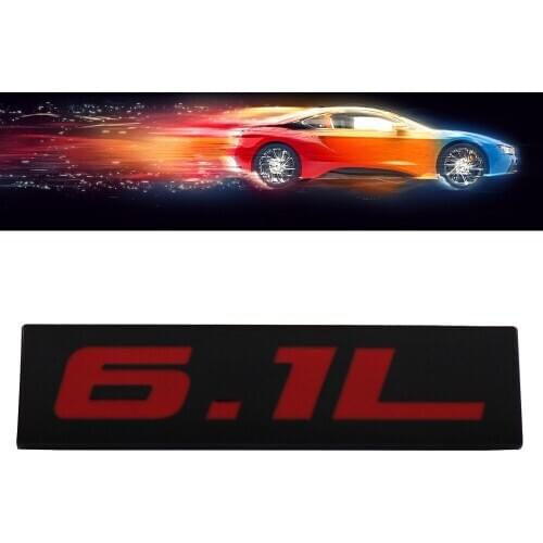 Black Red 6.1L 6.1 L for Engine Fender Trunk Lid Emblem Decal Badge Sticker