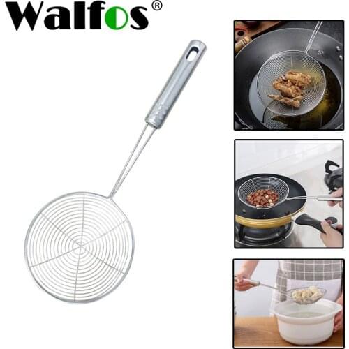 Walfos New Colanders & Strainers Multi-Functional Filter Spoon Food Kitchen Oil-Frying Salad BBQ Filter Kitchen Supplies