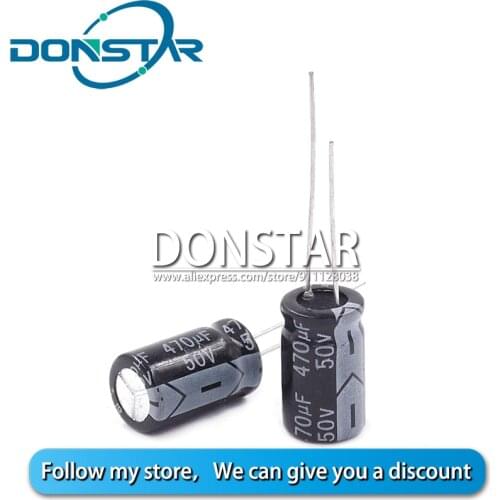 10PCS 50V 470UF Electrolytic Capacitor 470UF 50V 10*17MM Aluminium Electrolytic Capacitor