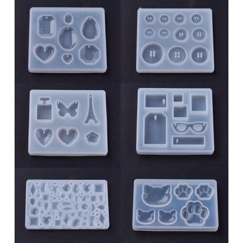 1pcs Silicone Pendant Mold For Resin Silicone UV Resin DIY Clay Epoxy Resin Casting Molds Cabochon Jewelry Making Tools Supplies