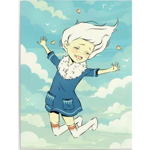 HD Printed Pictures Home Decoration Spring Sky H80 Canvas Painting Wall Artwork Modular Anime Cute Girl Poster For Living Room