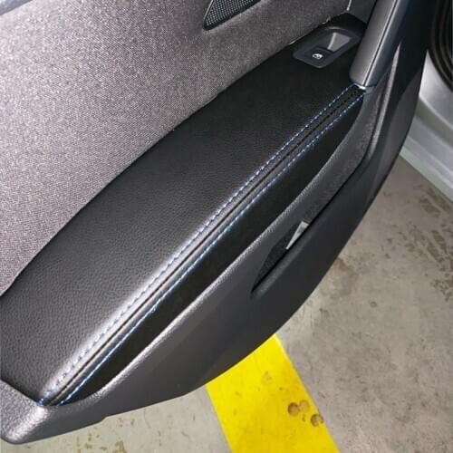 Left Hand Drive Microfiber Leather Door Armrest Cover For VW Golf 7 2014 2015 2016 2017 2018 Car Door Armrest Panel Cover Trim