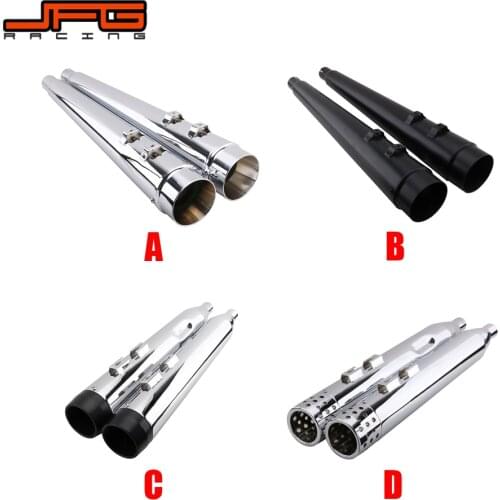 Motorcycle 4" Megaphone Exhaust Pipe Muffler Slip-On For Harley Touring Bagger Models 1995-2016 Dresser Road King Electra Glide