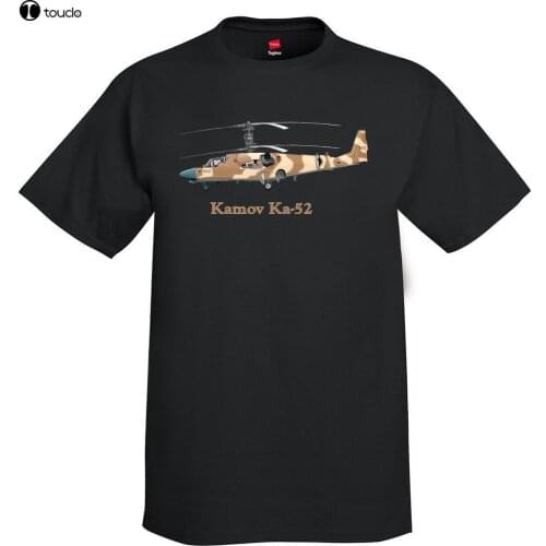 100% Cotton Print Mens Summer O-Neck Kamov Ka-52 Helicopter T-Shirt - Personalized Tee Shirt