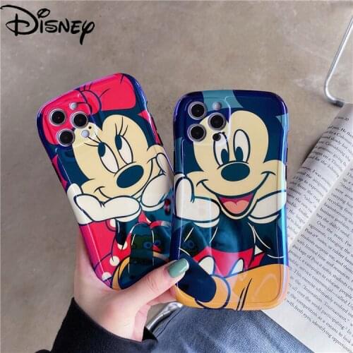 Disney Mickey Mouse for IPhone 7/8P/X/XR/XS/XSMAX/11/12Pro Small Waist Anti-fall Cartoon Soft Shell
