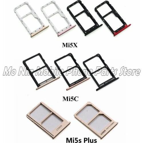 New SIM Card Tray Socket Slot Holder Adapters Replacement Parts for Xiaomi Mi5X Mi5C Mi5sPlus SIM & TF Card Tray Adapters