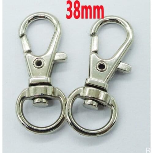 Wholesale !! 1000pcs 3.8cm Hot Sale High Quality Zinc Alloy Carabiner Swivel Clasps For Key Ring buckle