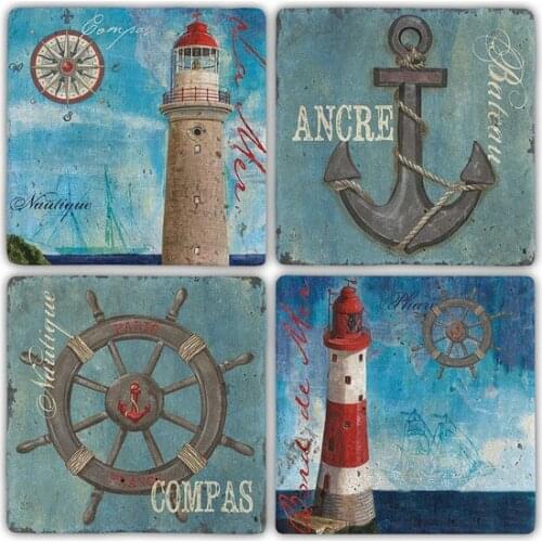 Natural stone Coaster 4'lü Set 10x10 cm decorative objects Декоративные элементы Objetos decorativos