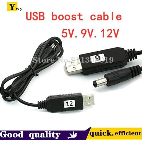 DC 5V to DC 9V 12V Power Supply Boost Line Step UP Module USB Connector Converter Adapter USB Cable 2.1x5.5mm Plug