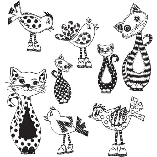 Clear Stamps Horror Weird Animals Cutes Birds Cats Wear Shoes For DIY Scrapbook Photo Album Craft Card 2021 New