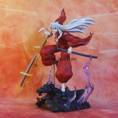 Sesshoumaru GK Statue Inuyasha Anime Figure Sasei Maru Battle Ver. Rooftop Scene PVC Action Figure Collection Model ORIGINAL Toy