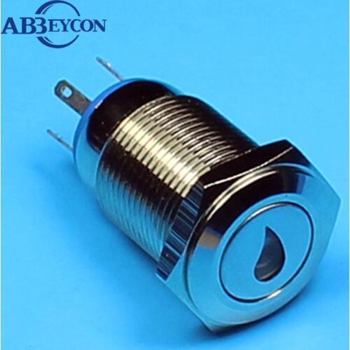 1693Z self-locking 1NO1NC flat head oil illuminated anti-vandal button switch black 16mm push button switch