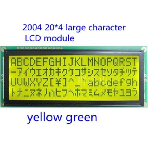 20pcs/lot large/big character LCD 2004 20*4 20x4 big size Yellow green lcd display module 146*62.5mm LC2042 AC204B SBS02004A0