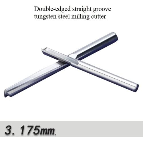 3.175 double-edged straight groove tungsten steel milling cutter, density board, acrylic PVC metal cutting tool, engraving knife