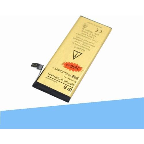 30pcs /lot 2850mAh 0 zero cycle Replacement Li-Polymer Gold Battery For iPhone 6 6G Accumulator Batteries