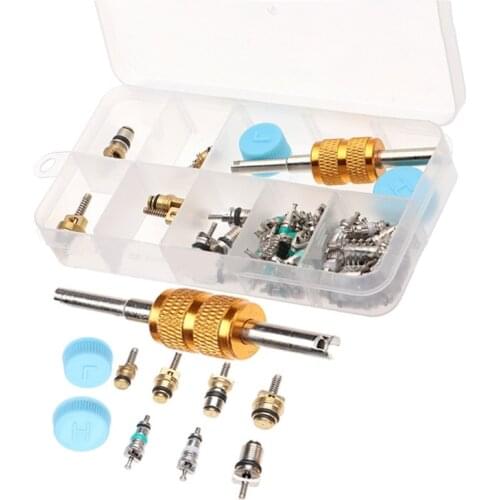 36Pcs Durable Stainless Steel Cores Nozzle Wrench Used for Car Air Conditioning Stem Core Rmover Tool