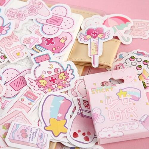 46 Pcs/sets Girls' Generation Series Boxed Stickers Creative Decoration Stickers for Planner Scrapbooking Photo Album