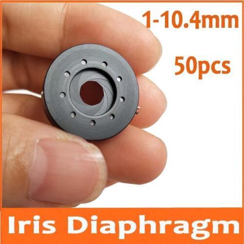 50pcs 1-10.4MM Zoom Optical Digital Camera Microscope Adapter Light Regulator Iris Diaphragm Aperture Condenser 9 Blades
