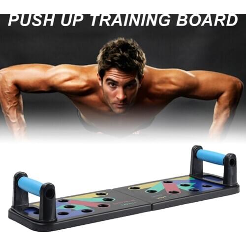 9 in 1 Push Up Board with Instruction Print Body Building Fitness Exercise Tools Men Women Push-up Stands For GYM Body Training