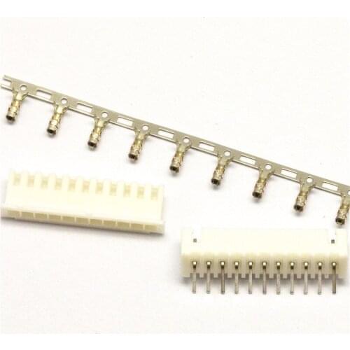 Free shipping 50Sets/Kit XH2.54-11P 11Pin Curved needle spacing 2.54mm connectors Male and Female Plug + terminals