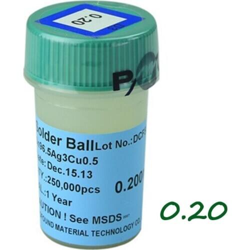 Lead-free 250k 0.2mm BGA Soldering Balls for BGA Reballing