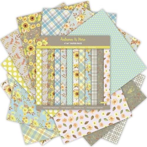 24 sheets 6"X6"Paper Autumn flowers pack Pattern Creative Scrapbooking paper pack handmade craft paper craft Background pad