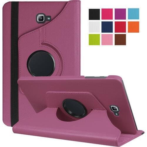 Tab A6 10.1 T580N 360 Degree Rotating Folio PU Leather Case Flip Stand Cover For Samsung Galaxy Tab A 10.1 T580 T585 Tablet Case