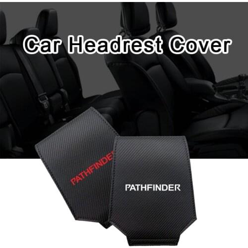 Car Seat Cover For Nissan Pathfinder Waterproof Auto Seat Headrest Neck Rest Cushion With Pockets Carbon Fiber Car Accessories