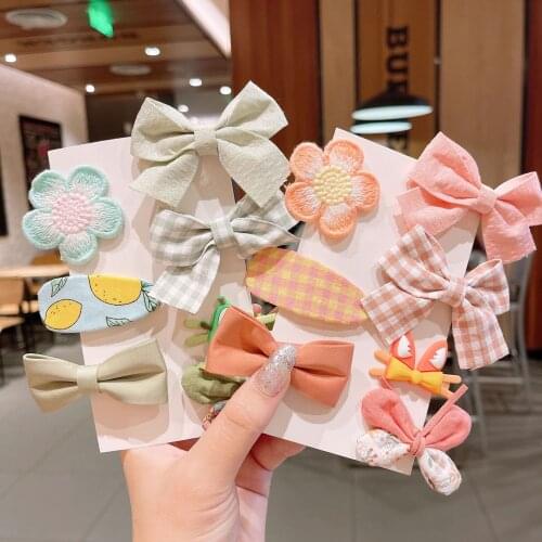 Childrens Lovely Flower Hairpin Girls Bow Hair Accessories Broken Bangs Hairpin Baby Princess Does Not Hurt Hair Clips