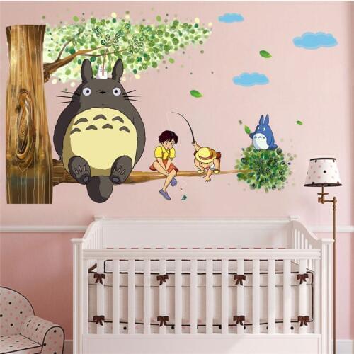 EWAYS Cartoon Games Theme Wall Sticker TOTORO Wall Sticker 9 Style and 2 Size Room Deorated Tools