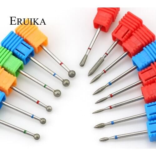 1PCS Diamond Nail Drill Burr Electric Ball Bits Nail Milling Cutter Manicure Drill Nail Clean Rotary Tools Drill Accessories