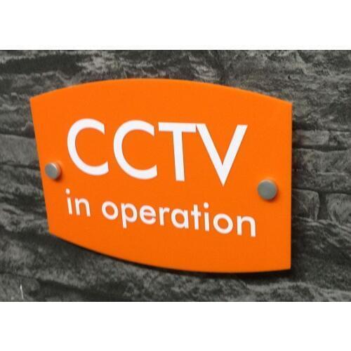 Customized Tvcc Warning Sign Waterproof Outdoor Use Cold Rust Proof Acrylic signs