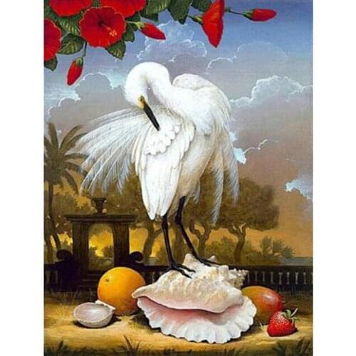 Kexinzu 5D Full DIY Square/Round Diamond Painting"Red-crowned crane"3D Embroidery Cross Stitch Mosaic Wall sticker decor Gift X0