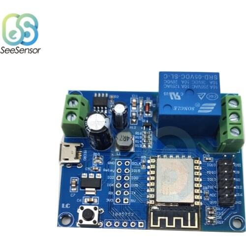 DC 5V-80V ESP8266 Wireless WIFI Relay Controller Module ESP-12F ESP12F Single-channel Development Board for IOT Smart Home