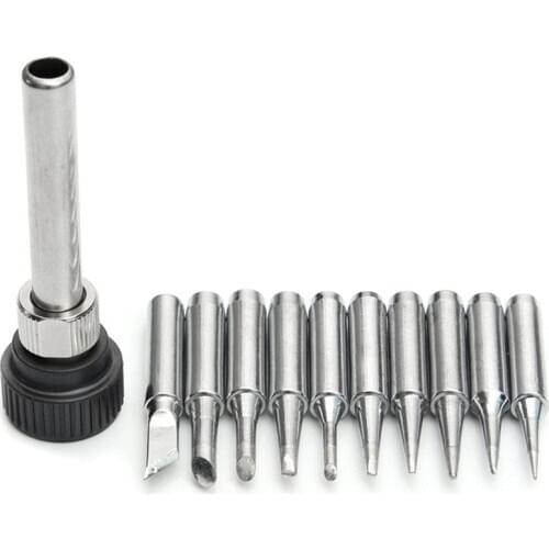 11PC/Lot 900M-T Soldering Iron Tips Welding Tip 900M-T-I/B/K/1.2D/1.6D/2.4D/3.2D/2C/3C/4C Heating s Soldering Tips