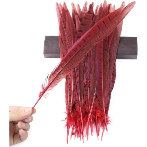 Wholesale Dyed Pheasant Chicken Tail feather Natural feathers 25-30CM for Wedding Carnival Party Hats Decorative Plume Accessory