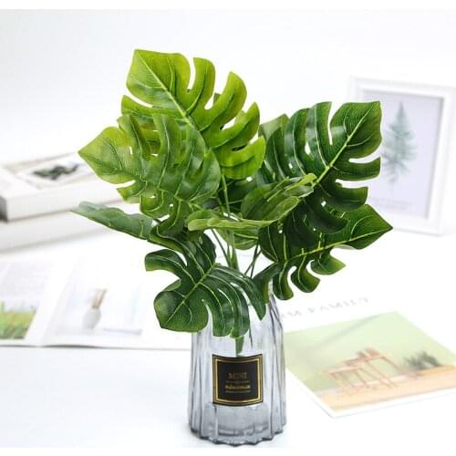 Autumn Decoration Artificial Plants Green Spray whiteTurtle Leaves Garden Home decor artificial grass plant