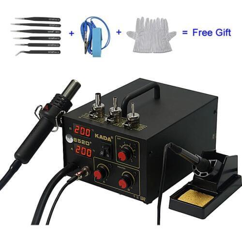 110V 220V KADA 852D+ Hot Air Gun and Solder Iron 2 in 1 BGA Soldering Station SMD Repairing System
